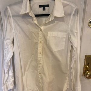 Classic white button down top